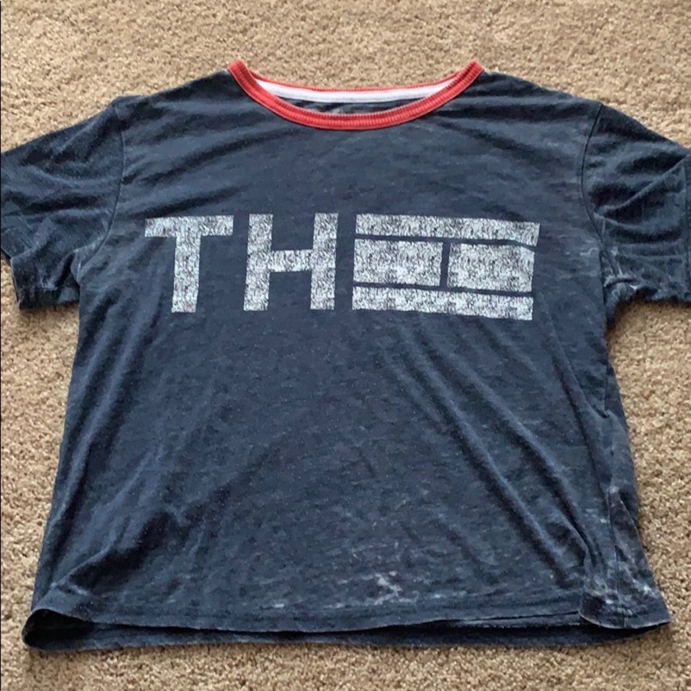 tommy hilfiger cropped tshirt size small